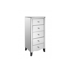 Valentina Mirrored 5 Drawer Chest