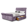 Verona Lilac Crushed Velvet Storage Bed (Bed Size: Double)