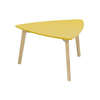 Vitis Yellow Triangular Coffee Table & Solid Ash Legs