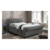 Wilmer Luxury Grey Fabric Sleigh Bed (Bed Size: Double)