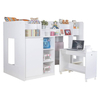 Wizard High Sleeper Bed With Storage Station - White