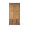 York Solid Oak 2 Door 2 Drawer Wardrobe