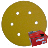 Abracs Gold Hook and Loop Sanding Discs (6 Holes) 180 GRIT