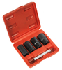 Sealey Locking Wheel Nut Removal Set 17,  19,  21,  22mm 1/2"Sq Drive