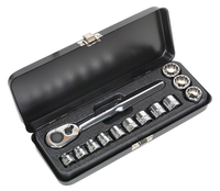 Sealey Low Profile Socket Set 13pc 3/8"Sq Drive Metric