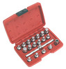 Sealey Oil Drain Plug Key Set 19pc 3/8"Sq Drive