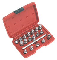 Sealey Oil Drain Plug Key Set 19pc 3/8"Sq Drive