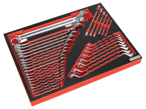 Sealey Tool Tray with Spanner Set 35pc