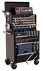 Sealey Topchest & Rollcab Combination 10 Drawer with Ball Bearing Runners - Black with 147pc Tool Kit