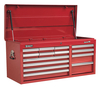 Sealey Topchest 14 Drawer with Ball Bearing Runners Heavy-Duty - Red