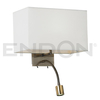 Endon Lighting Jarvis Wall Lamp in Antique Brass with Cream Shade