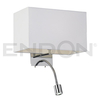 Endon Lighting Jarvis Wall Lamp in Polished Chrome with White Shade