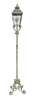 Fallen Fruits Antique Metal Lamp On Pole