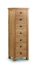 Julian Bowen Marlborough Oak Narrow Chest of Drawers