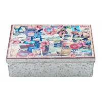 Hawaiian Postcard Collage Tin