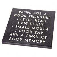 Recipe Good Friendship Wooden Square Sign