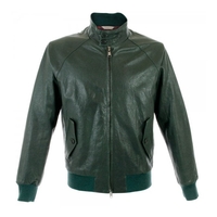 Baracuta G9 Original Harrington Bottle Green Leather Jacket 00876368