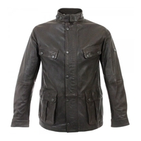 Barbour International Hurricane Brown Leather Jacket MLT0063BR71
