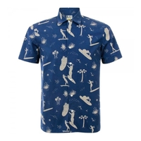 Barbour X Deus Ex Machina Deep Blue Surf Shirt MSH3524BL91