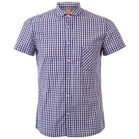 Boss Orange Ezipoe 1 Medium Blue Check Shirt 50282693