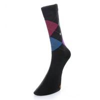Burlington Edinburgh Black Green Socks 211823034