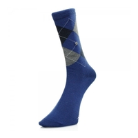 Burlington Edinburgh Dark Blue Wool Argyle Socks 21182 6051
