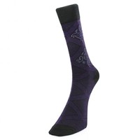 Burlington Fashion Purple Black Paisley Socks 20918 3000