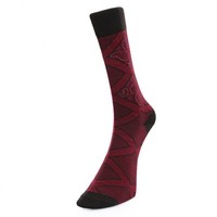 Burlington Fashion Red Brown Paisley Socks 20918 5930