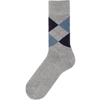 Burlington Manchester Grey Argyle Socks 20182 3619
