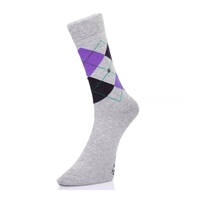 Burlington Manchester grey Argyle socks 201823624