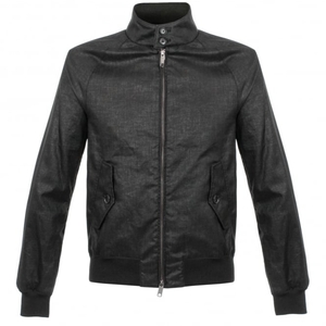G9 Coated Linen Harrington jacket
