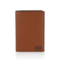 Hugo Boss Mixtel Med Brown Leather Passport Holder 50305589