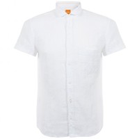 Hugo Boss Orange Ezzipoe White Linen Shirt 50282692
