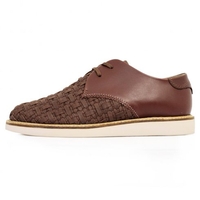 Lacoste Orford Weave Dark Brown Leather Shoe 7-27STM22032