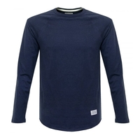 Norse Projects Aske Perforated LS Navy Sweatshirt N10-0086