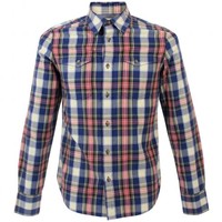 Nudie Jeans Gunnar Herringbone Check Indigo Shirt 140318
