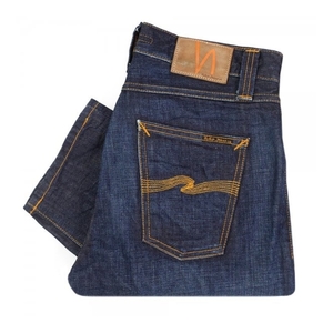 Nudie Jeans Steady Eddie Orange Crinkle Denim Jeans 111837