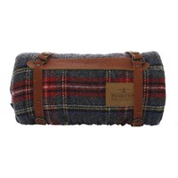 Pendleton Charcoal Motor Robe with Leather Carrier