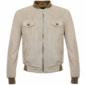 Replay Dove Grey Suede Leather Jacket M8837 00082782
