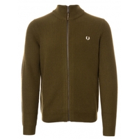 Ribbed Zip-Through Cardigan