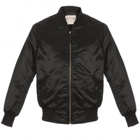 Satin Nylon Car Club Black Jacket