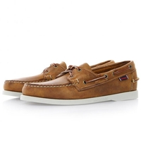 Sebago Docksides Brown White Deck Shoes B72652