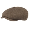 Stetson Hatteras Brown Herringbone Newsboy Cap 6842503