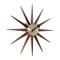 Sunburst Clock walnut
