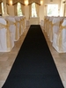 Plain - Black Wedding Aisle Carpet Runner