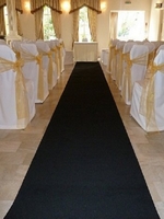 Plain - Black Wedding Aisle Carpet Runner