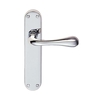 Carlisle Brass Designer Range Astro Door Handle on Latch Plate Polished Chrome