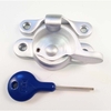 Carlisle Brass Locking Fitch Pattern Sash Fastener Satin Chrome