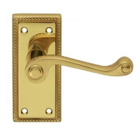 Carlisle Brass Polished Brass Georgian Lever on Latch Backplate