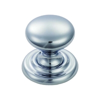 Carlisle Brass Polished Chrome Fingertip Design Victorian Knob 38mm